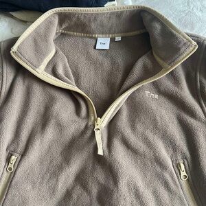 TNA Brown and Cream Women's Cowl Sweater